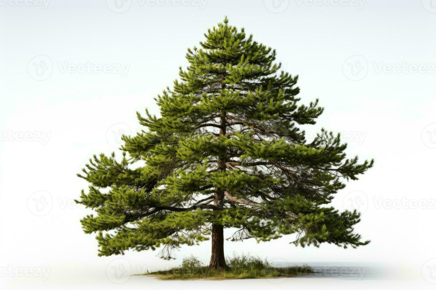 AI generated Pine trees grow big and lush professional photography photo