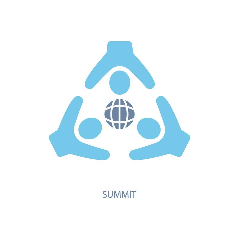 summit concept line icon. Simple element illustration. summit concept outline symbol design. vector