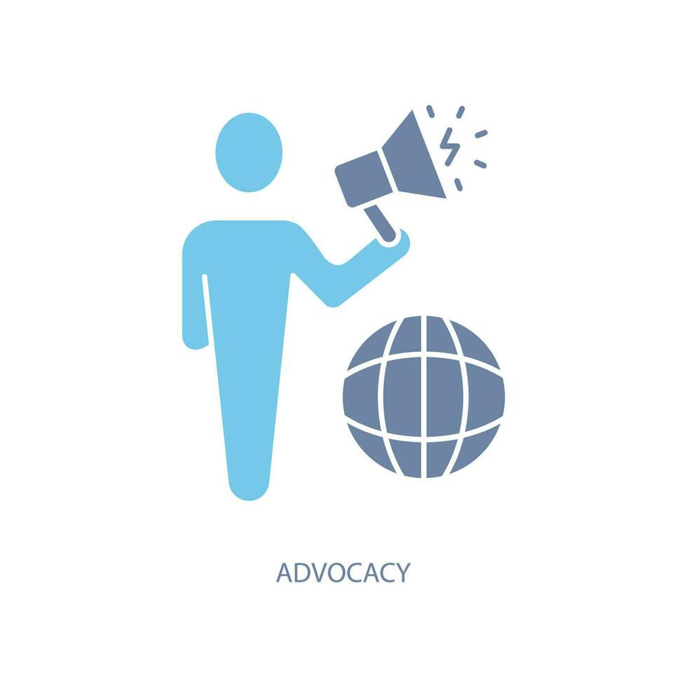 advocacy concept line icon. Simple element illustration. advocacy concept outline symbol design. vector