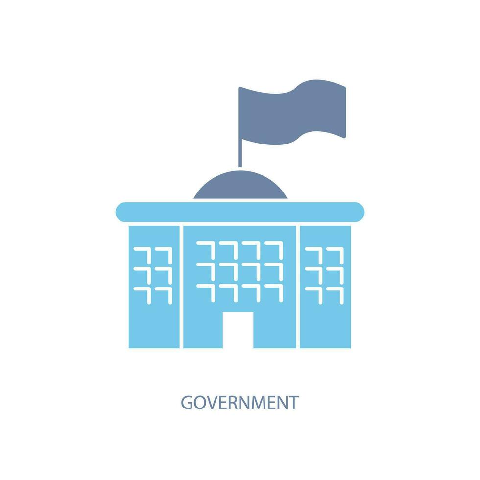 government concept line icon. Simple element illustration. government concept outline symbol design. vector