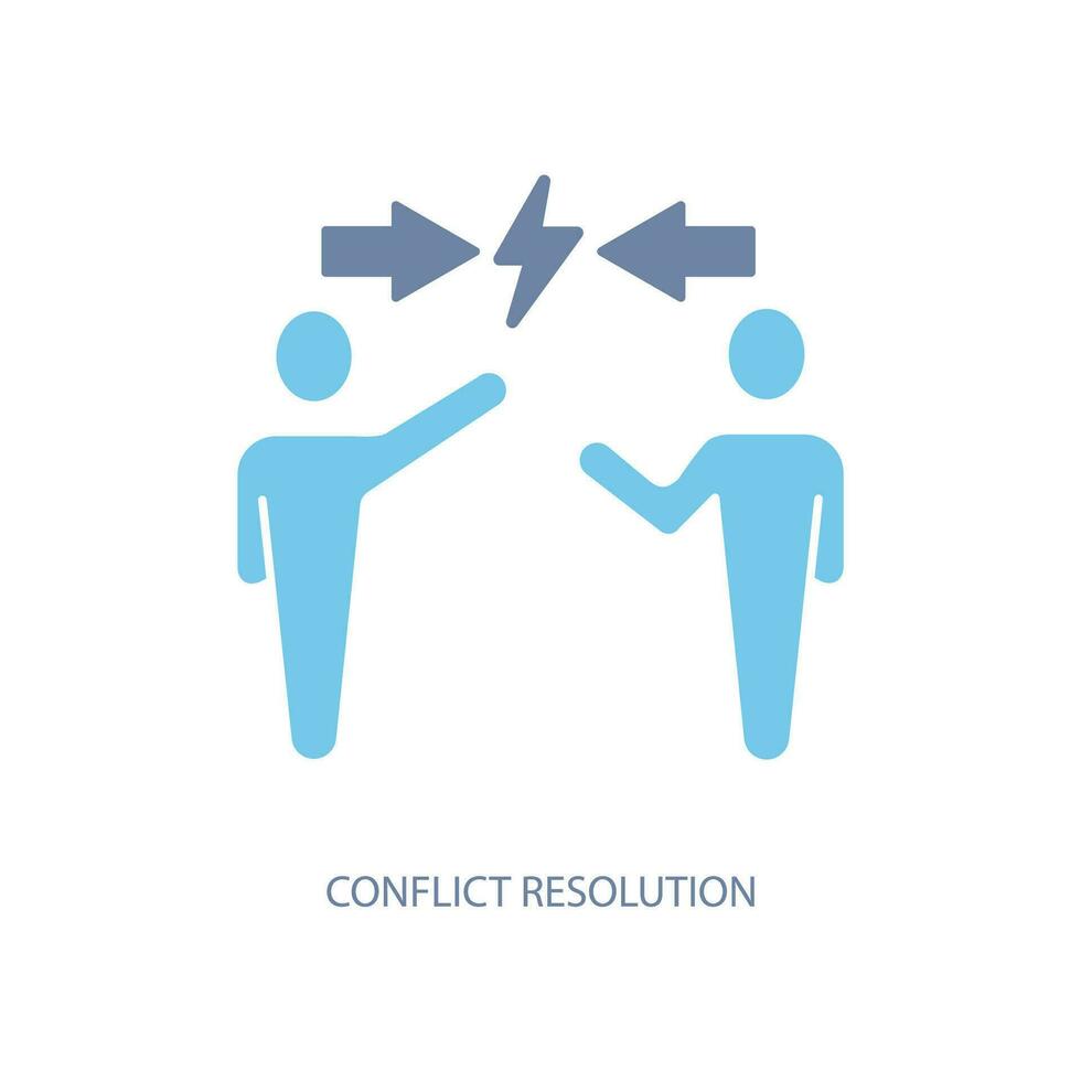 Conflict Resolution concept line icon. Simple element illustration. Conflict Resolution concept outline symbol design. vector