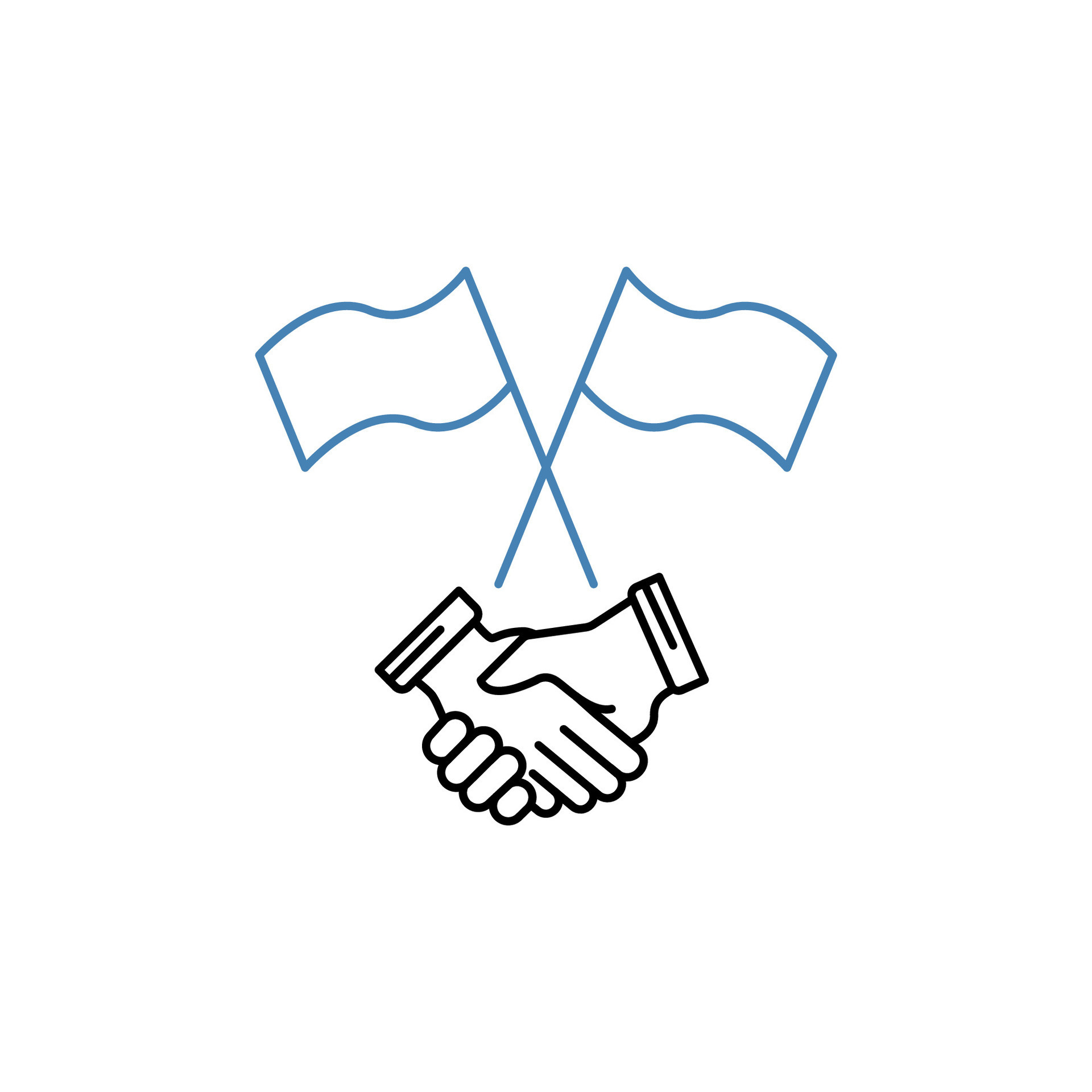 Bilateral concept line icon. Simple element illustration. Bilateral