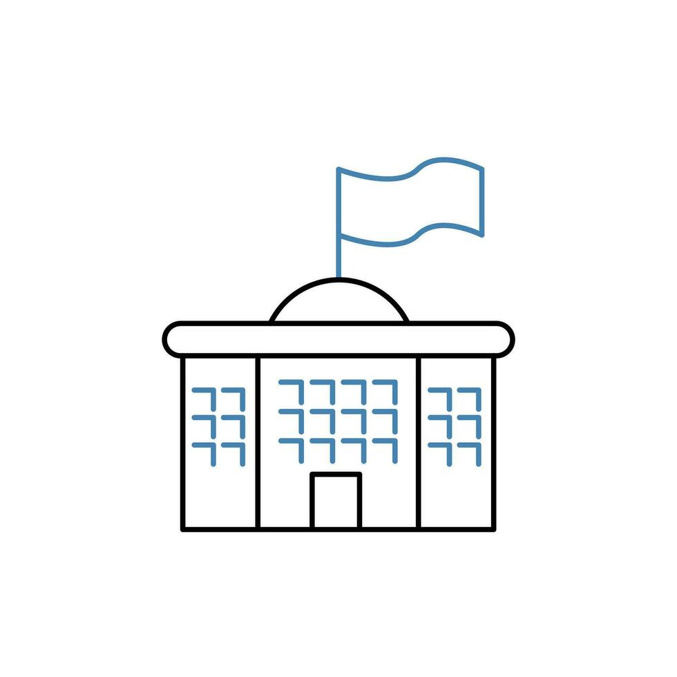 government concept line icon. Simple element illustration. government concept outline symbol design. vector