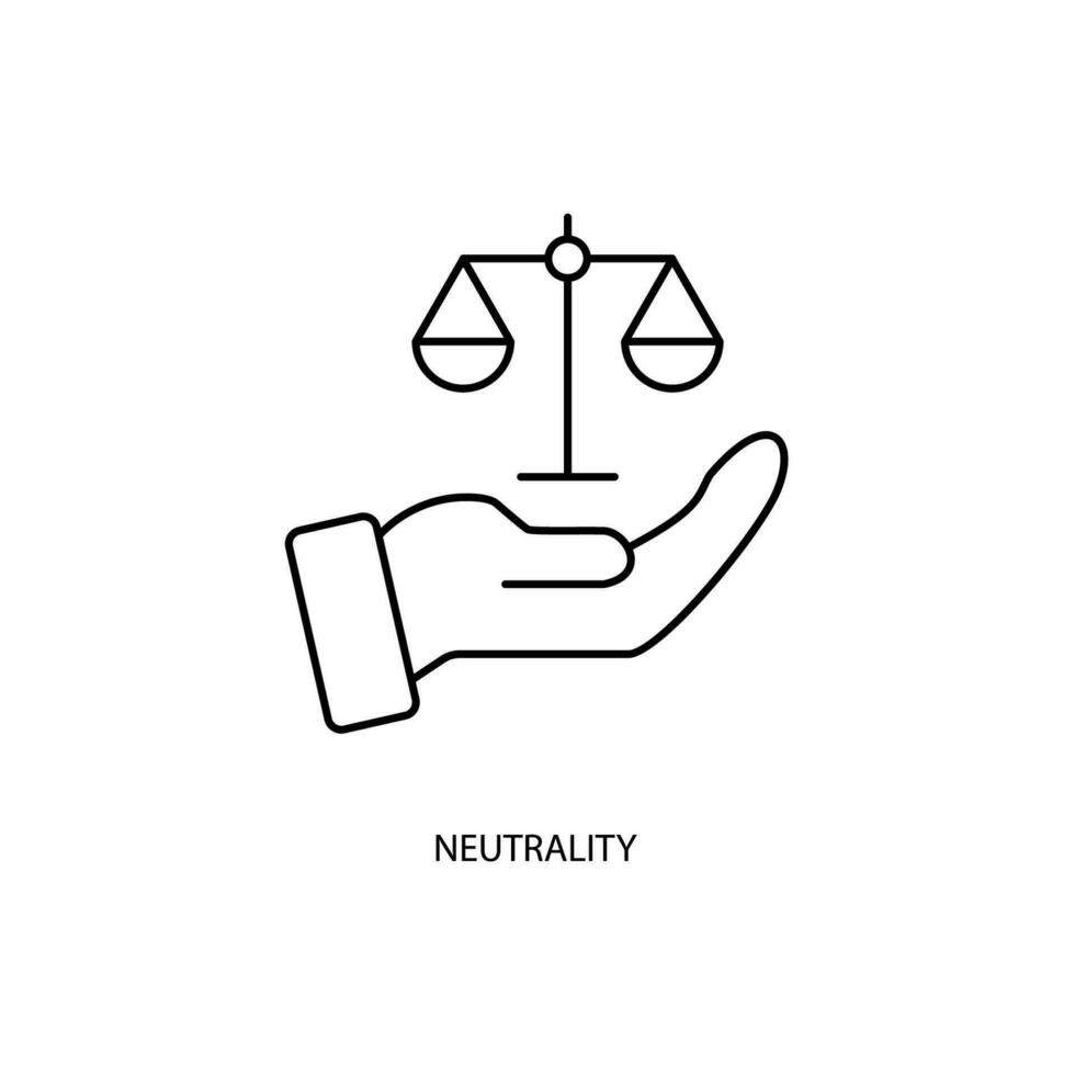 neutrality concept line icon. Simple element illustration. neutrality concept outline symbol design. vector