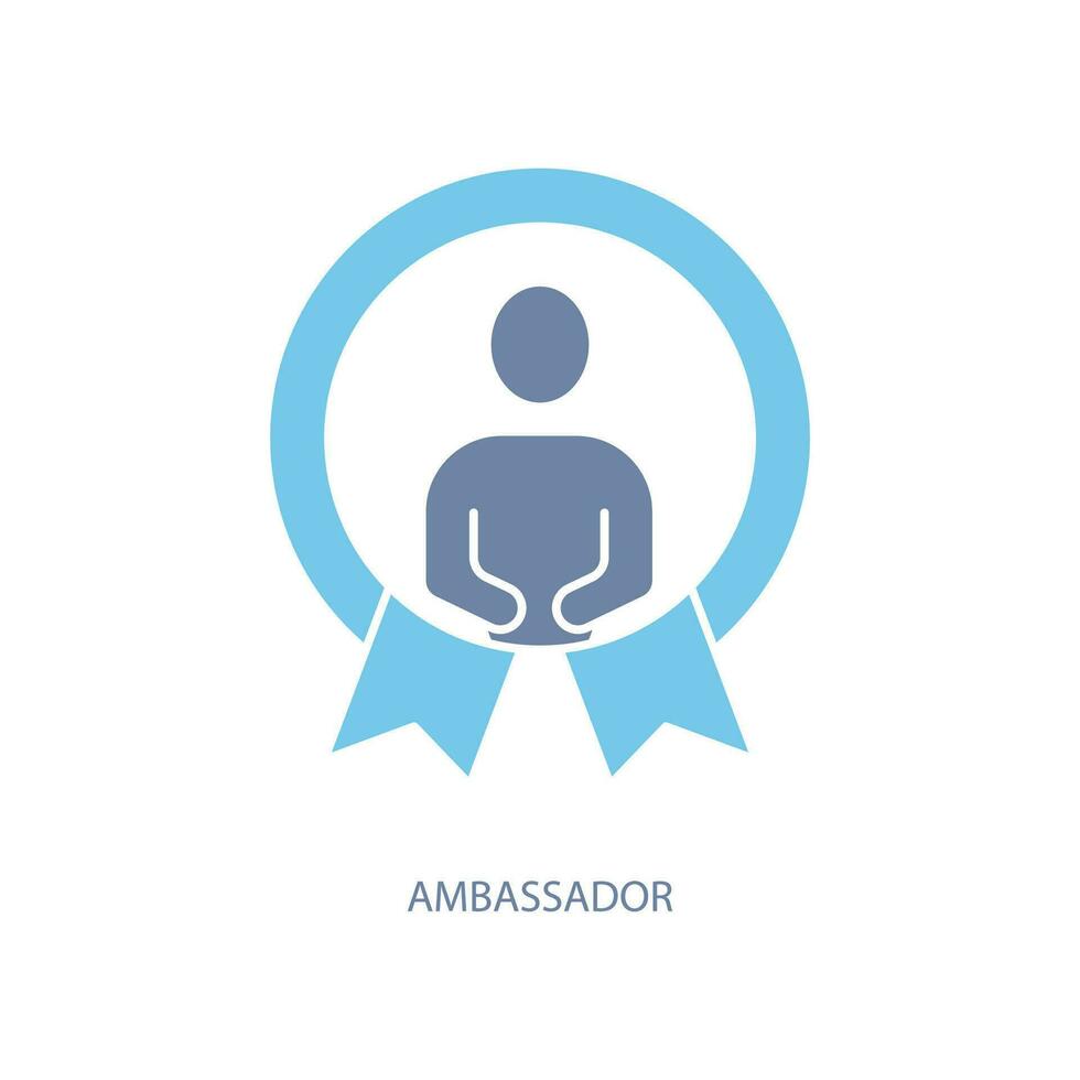 Ambassador concept line icon. Simple element illustration. Ambassador concept outline symbol design. vector