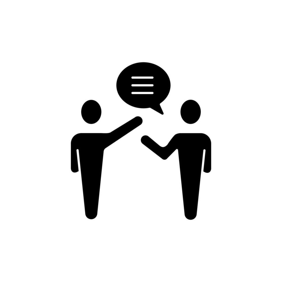 discussion concept line icon. Simple element illustration. discussion concept outline symbol design. vector