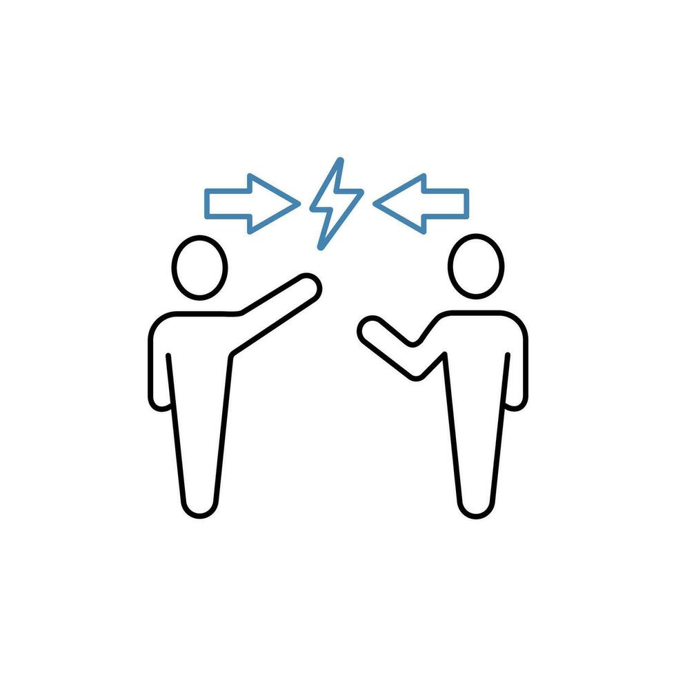 Conflict Resolution concept line icon. Simple element illustration. Conflict Resolution concept outline symbol design. vector