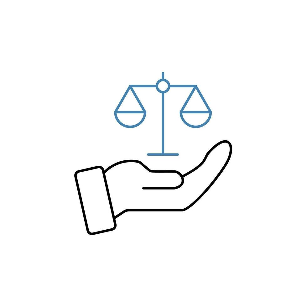 neutrality concept line icon. Simple element illustration. neutrality concept outline symbol design. vector