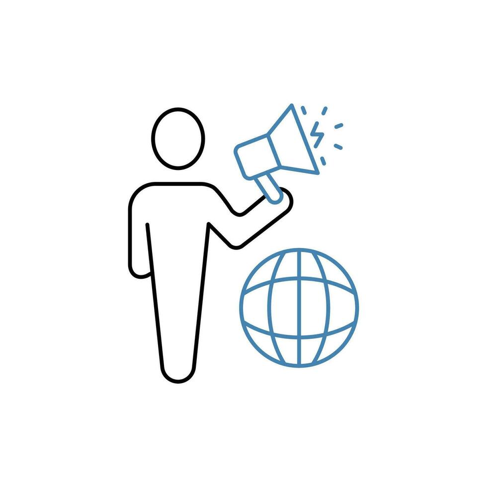 advocacy concept line icon. Simple element illustration. advocacy concept outline symbol design. vector