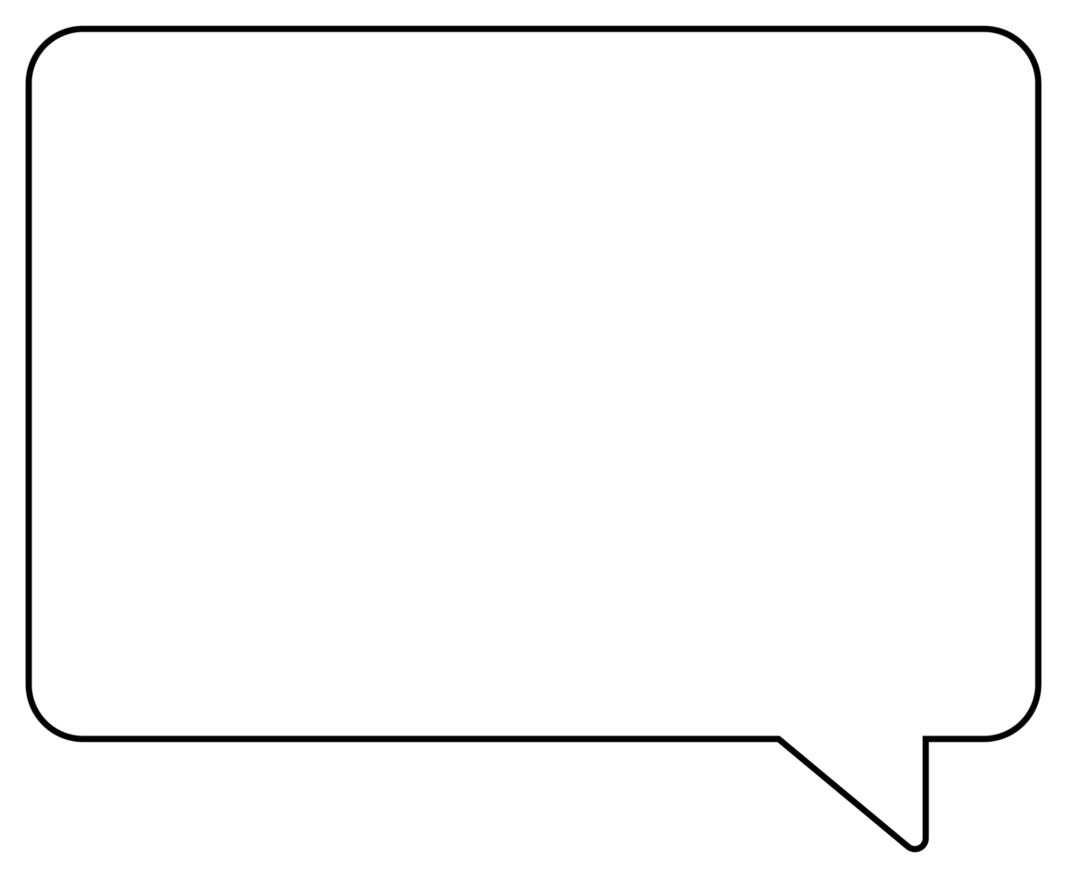 Blank speech bubble. Flat design illustration. png