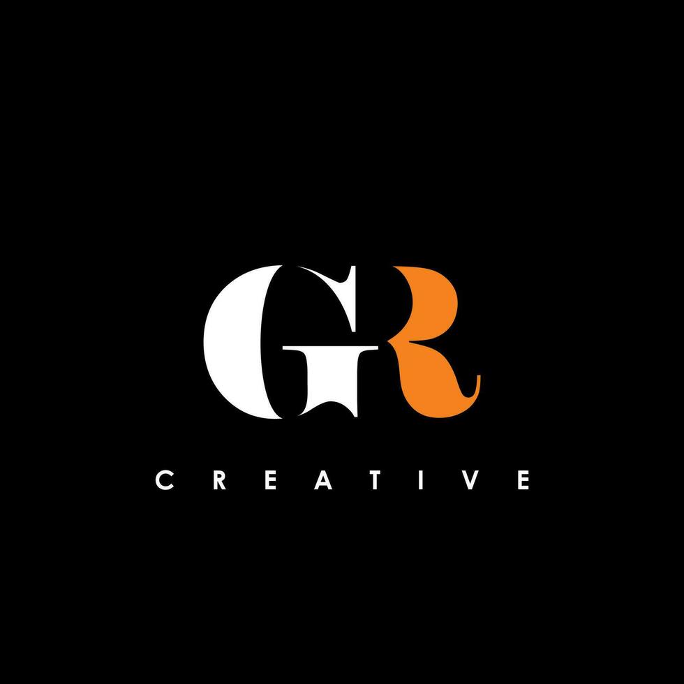 GR Letter Initial Logo Design Template Vector Illustration