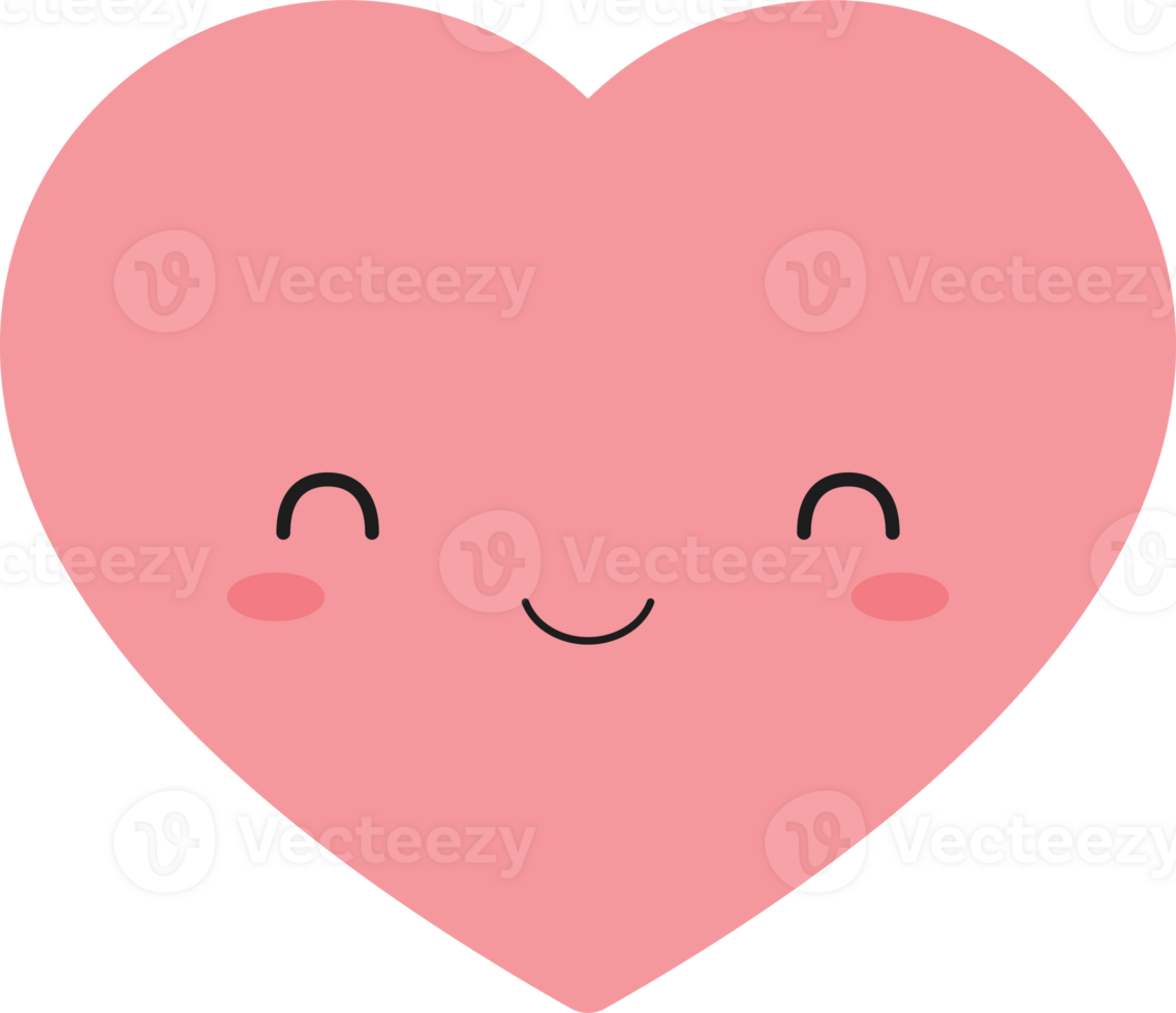 Cute pink heart icon. png