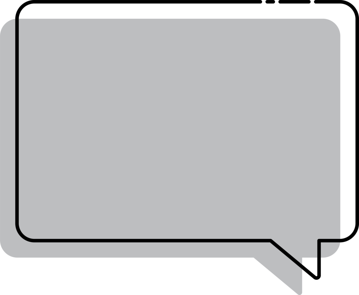 Blank speech bubble. Flat design illustration. png