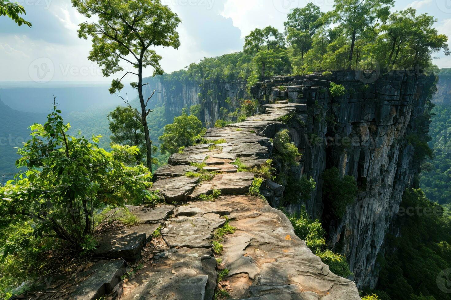 AI generated Top of the mountain hiking professional photography photo