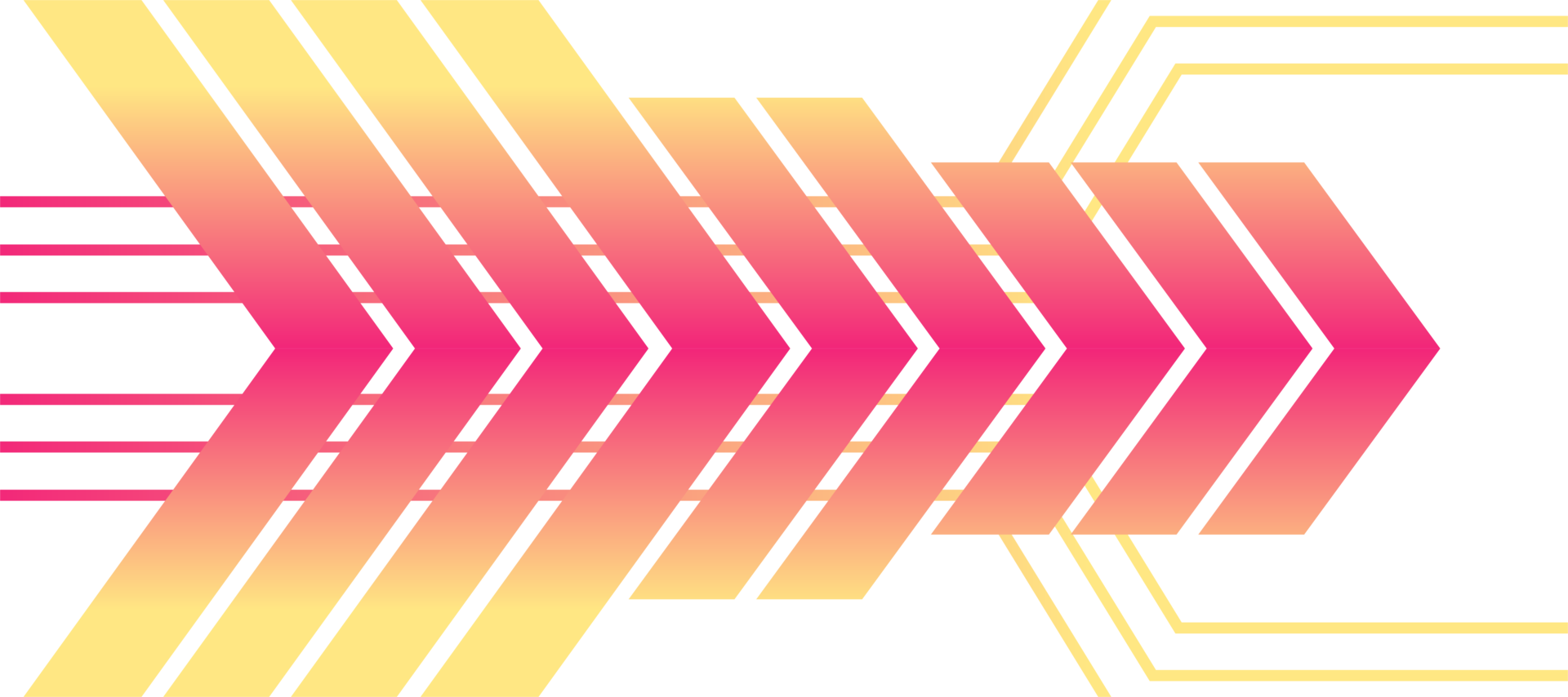 arrow chevron speed sporty geometric orange gradient design background transparent png