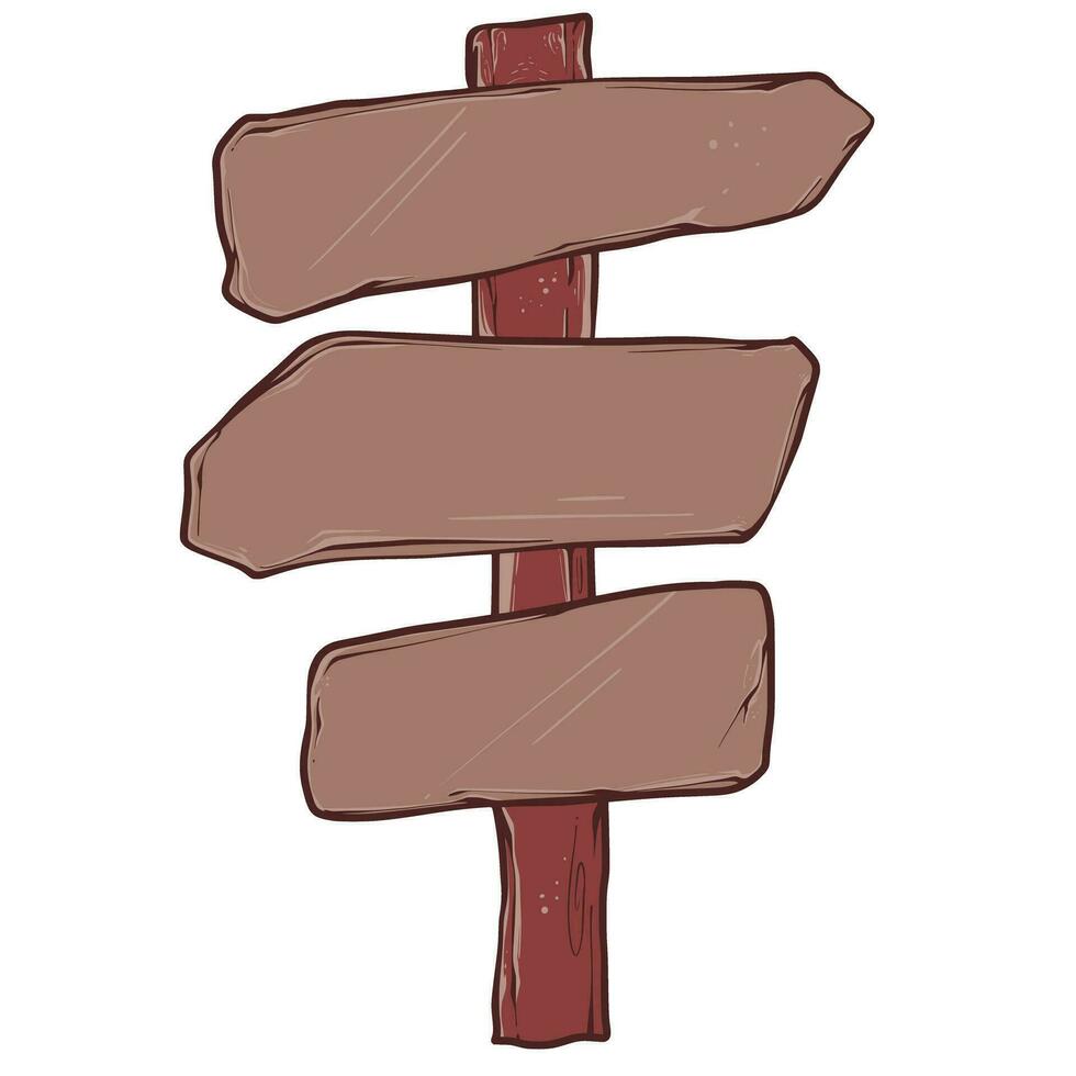 Wood sign illustration vector