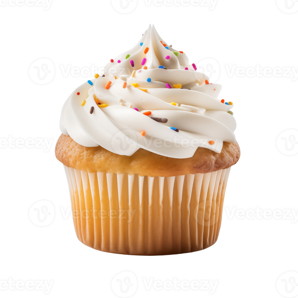 AI generated Delicious Cupcake Muffin on isolated background png