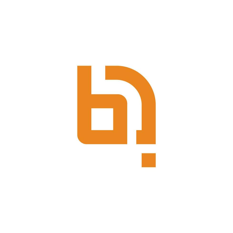 letter bj abstract simple geometric logo vector