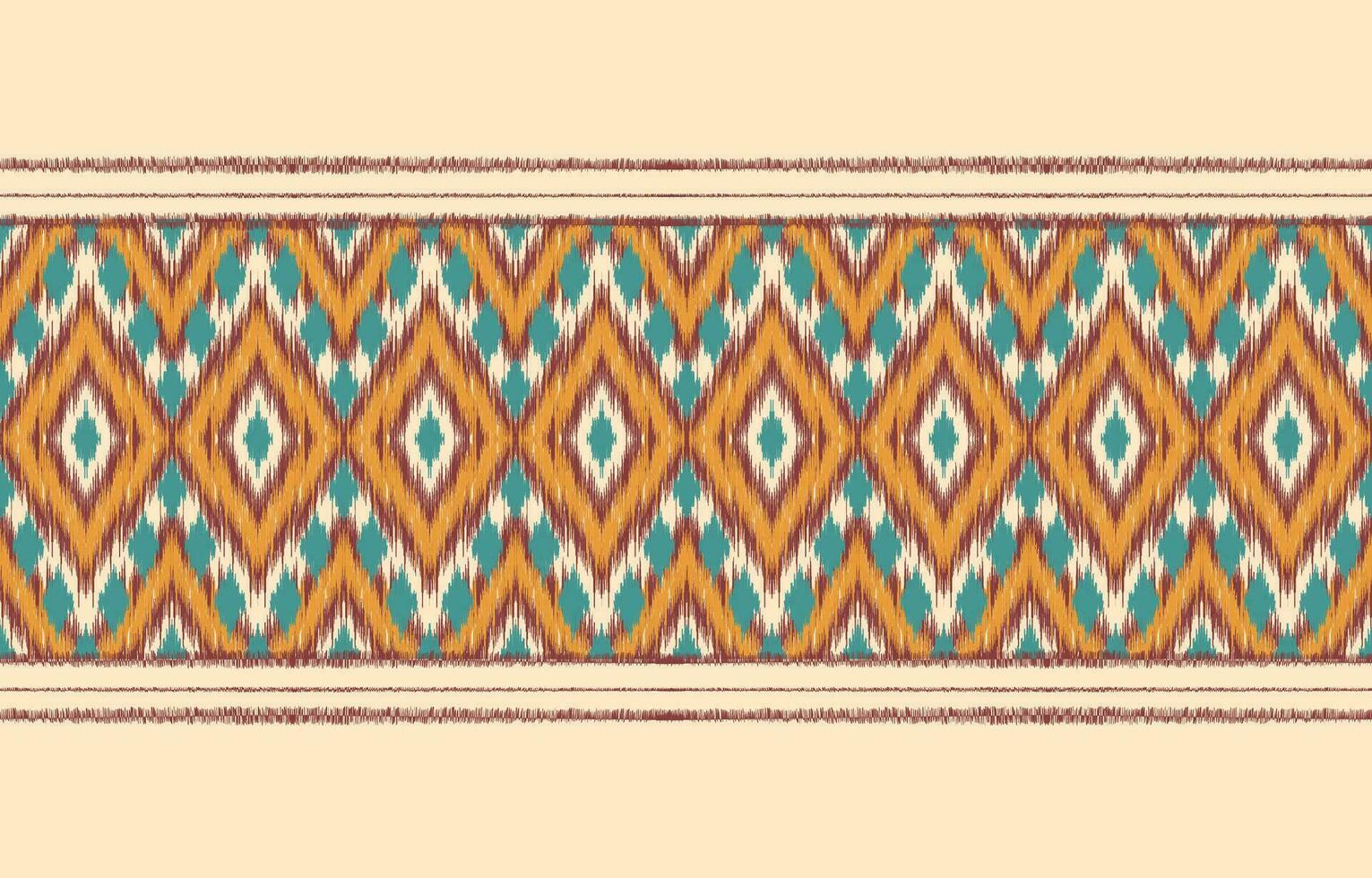 Ethnic abstract ikat art. Aztec ornament print. geometric ethnic pattern seamless  color oriental.  Design for background ,curtain, carpet, wallpaper, clothing, wrapping, Batik, vector illustration.