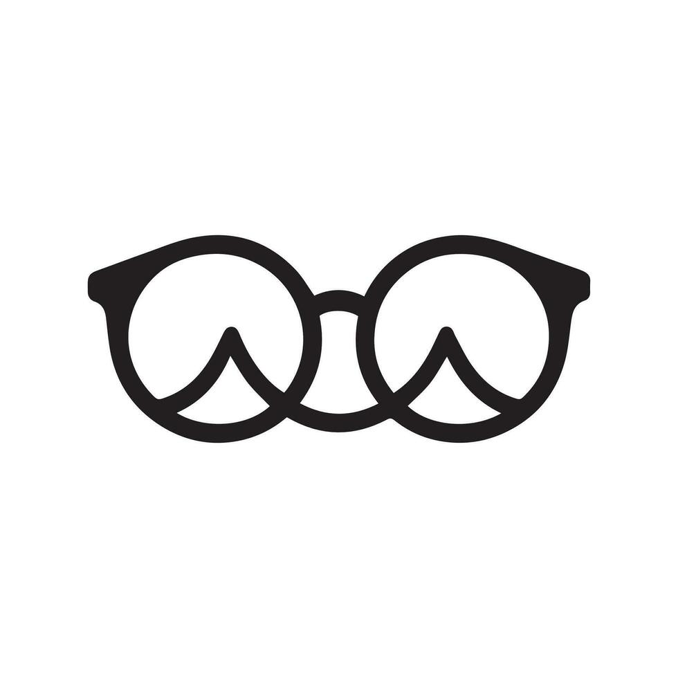 minimalist eyewear logo on a white background vector