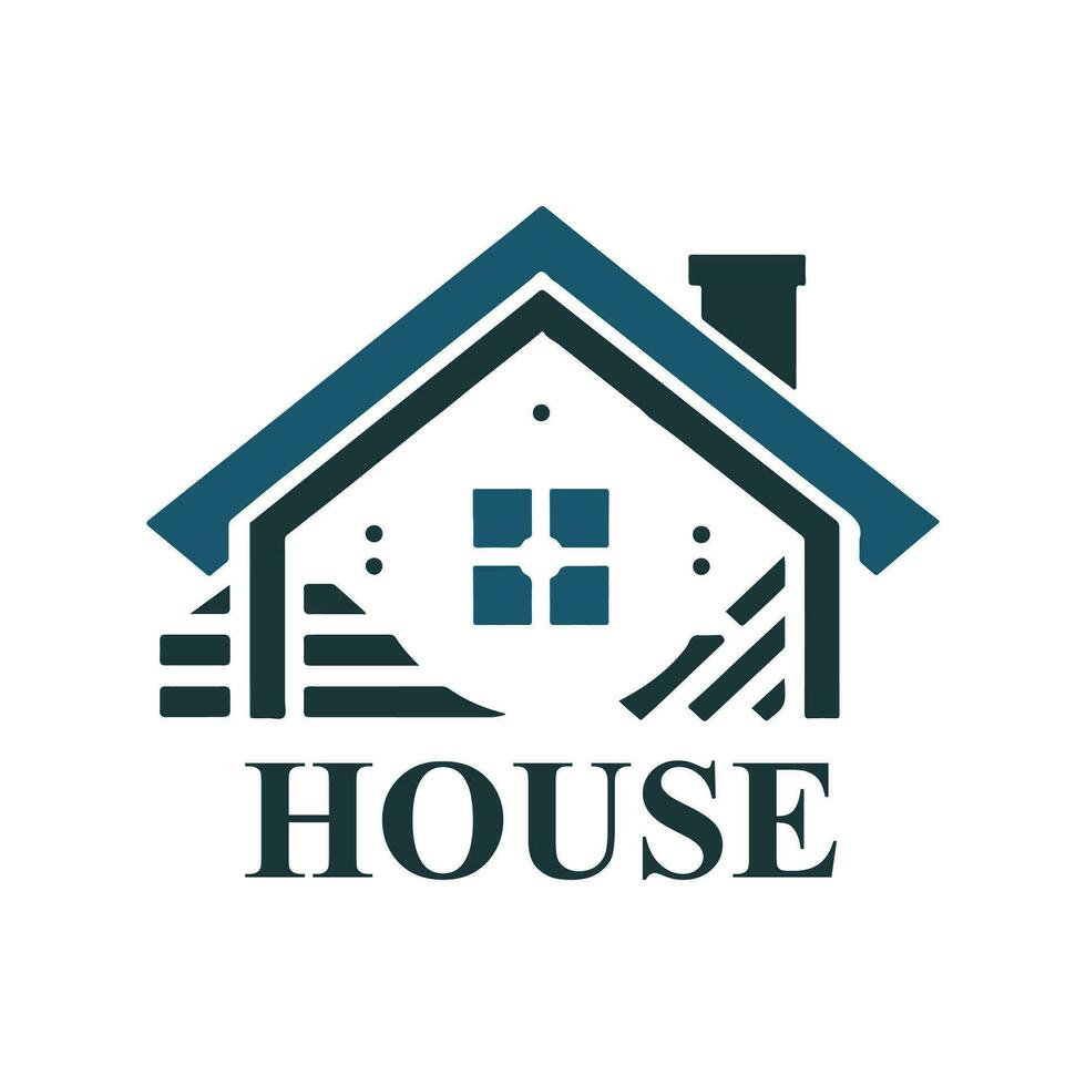 minimalist home logo on a white background vector