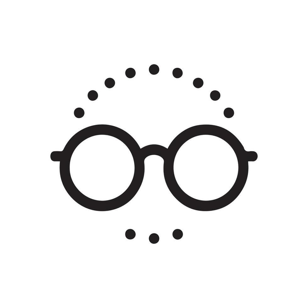 minimalist eyewear logo on a white background vector