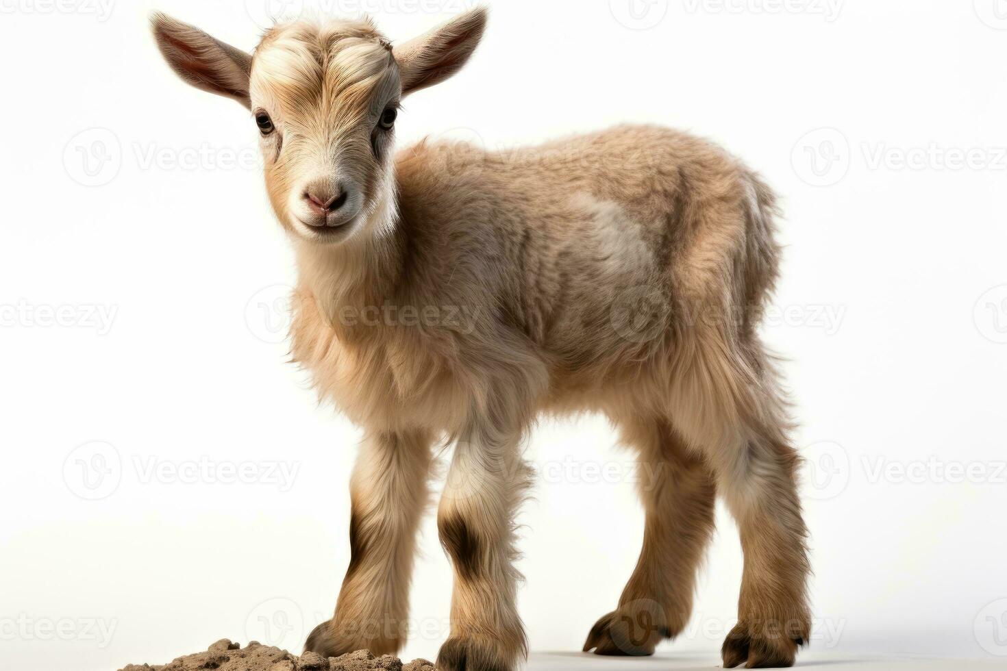 AI generated a lamb is standing in front of a gray background photo