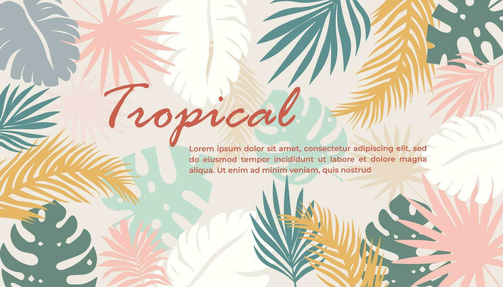 Tropic minimal cover templates vector