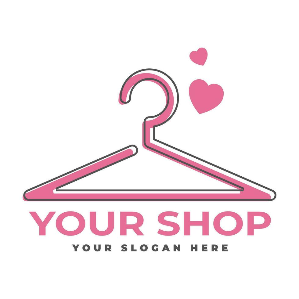 illustration of botique logo design vector