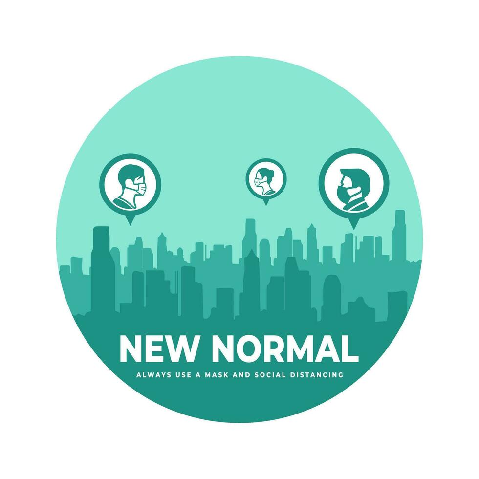 new normal icon vector illustration