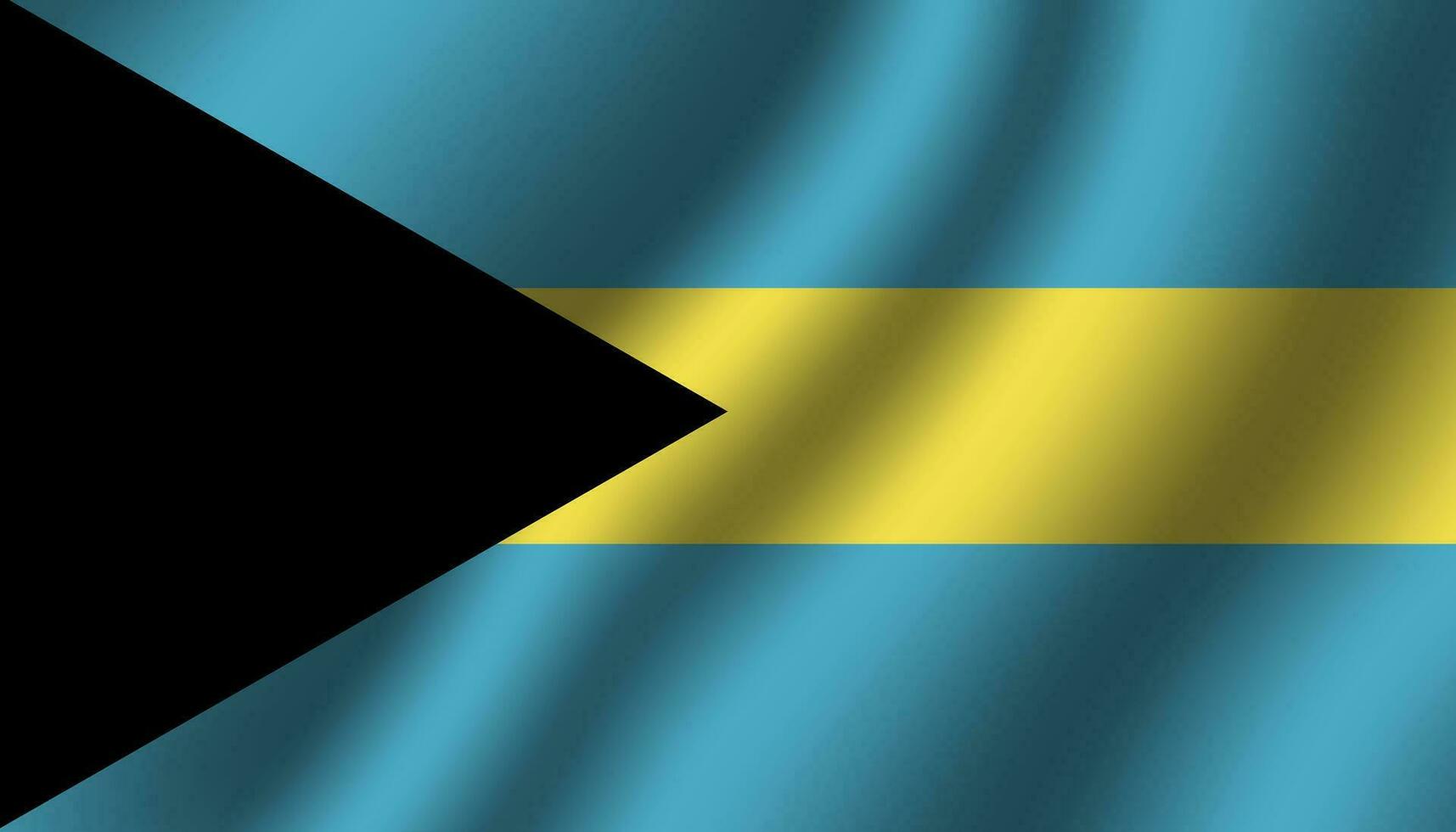 bahamas nacional ondulado bandera vector ilustración