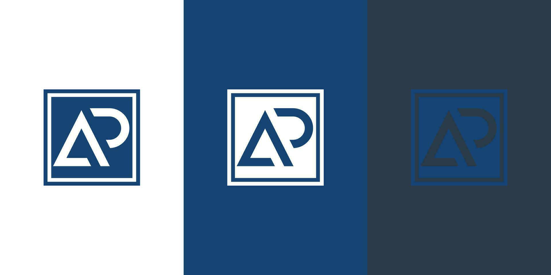 ap, Pensilvania, inicial logotipo creativo modelo diseño vector