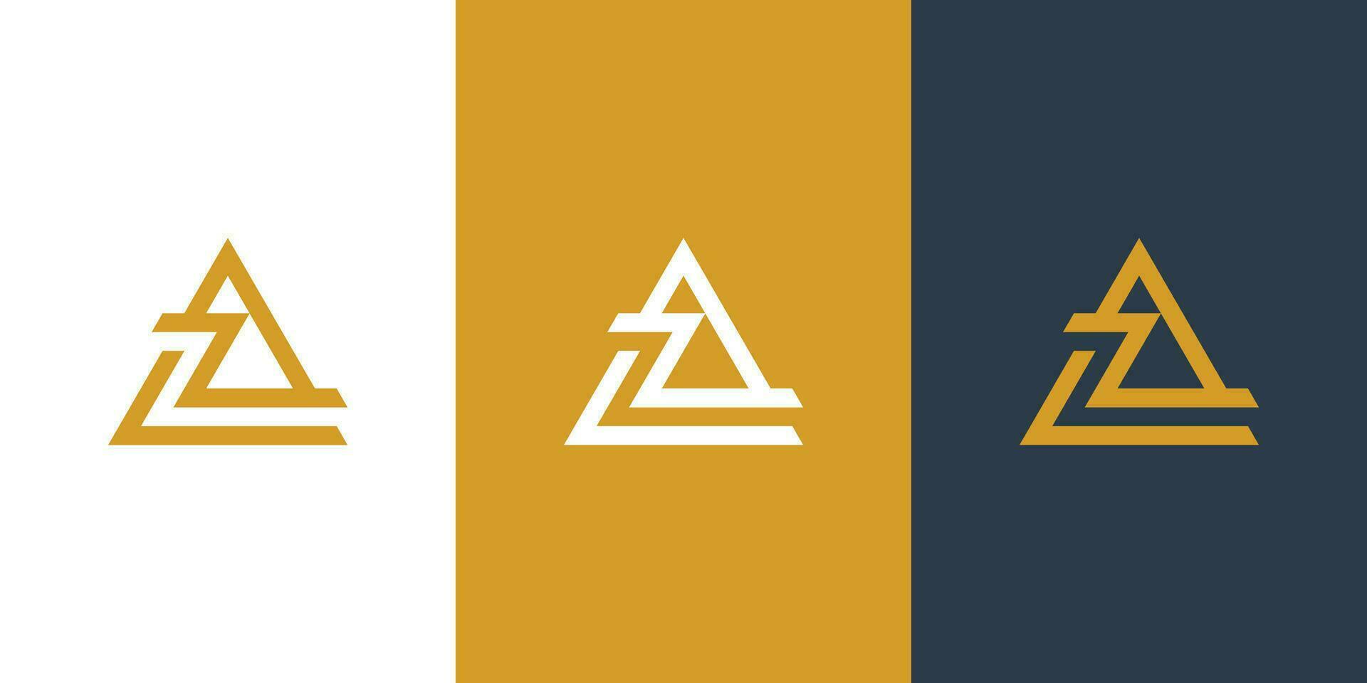 Minimal Innovative Initial AZ logo and ZA logo. Letter AZ ZA creative elegant Monogram vector