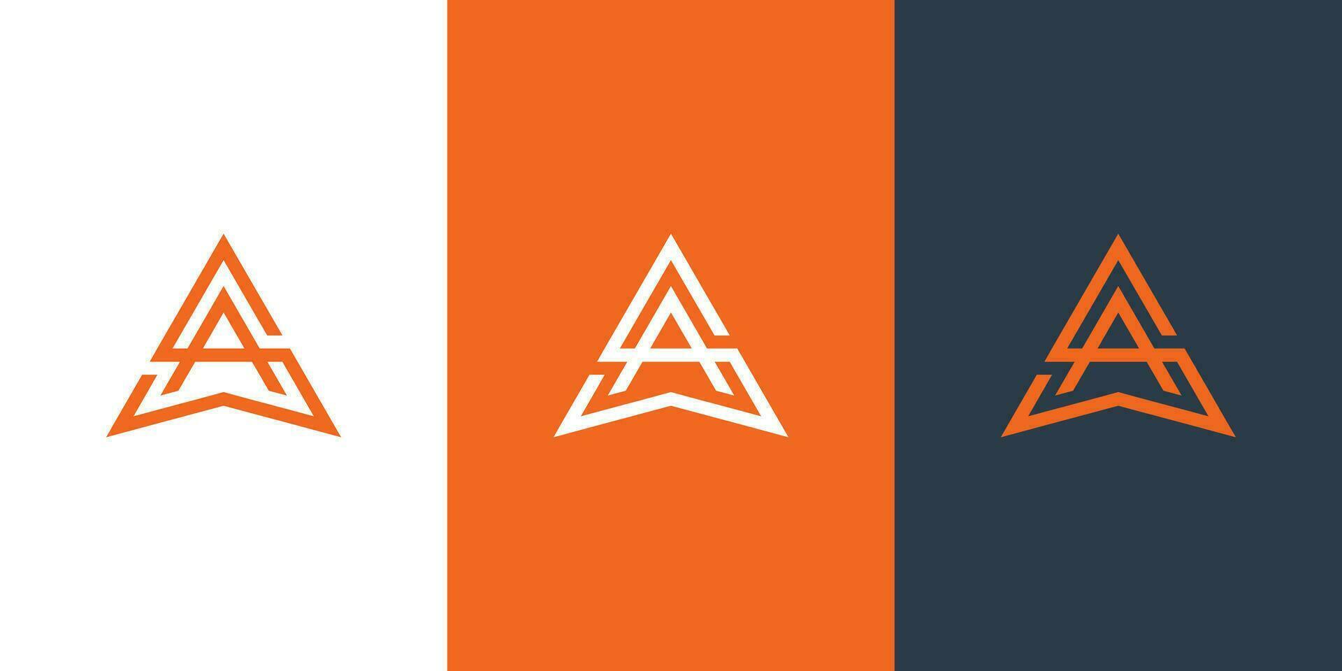 sa or as triangle logo design vector