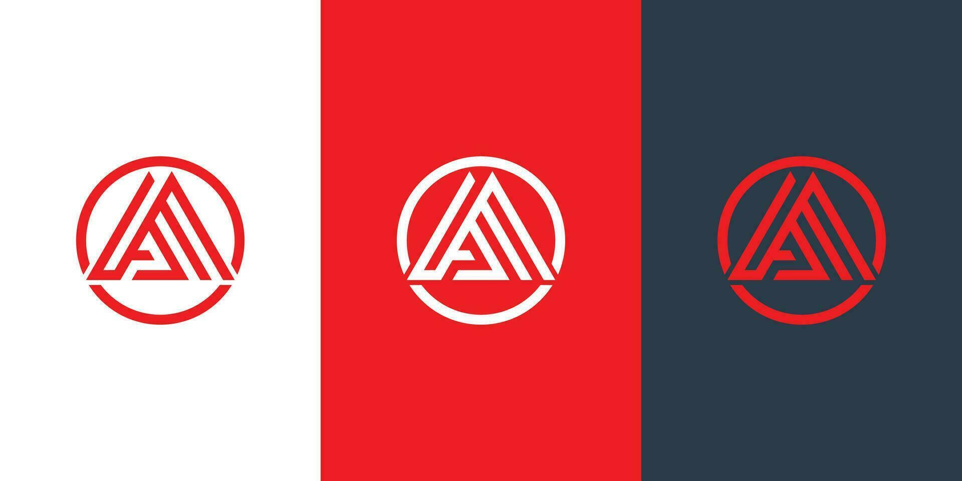APM logo with negative space triangle shape and circle rounded vector