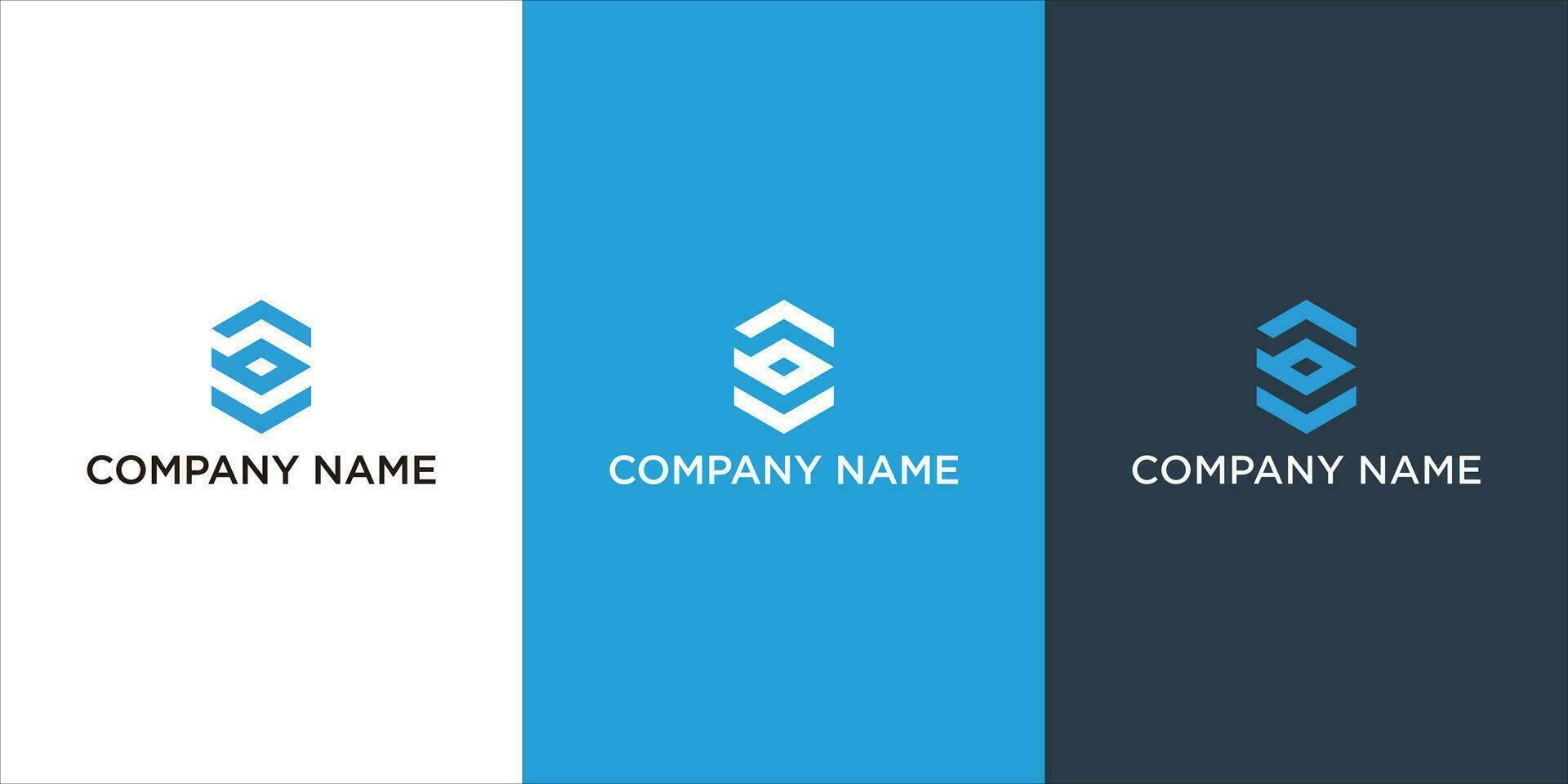 B letter with hexagon logo design vector