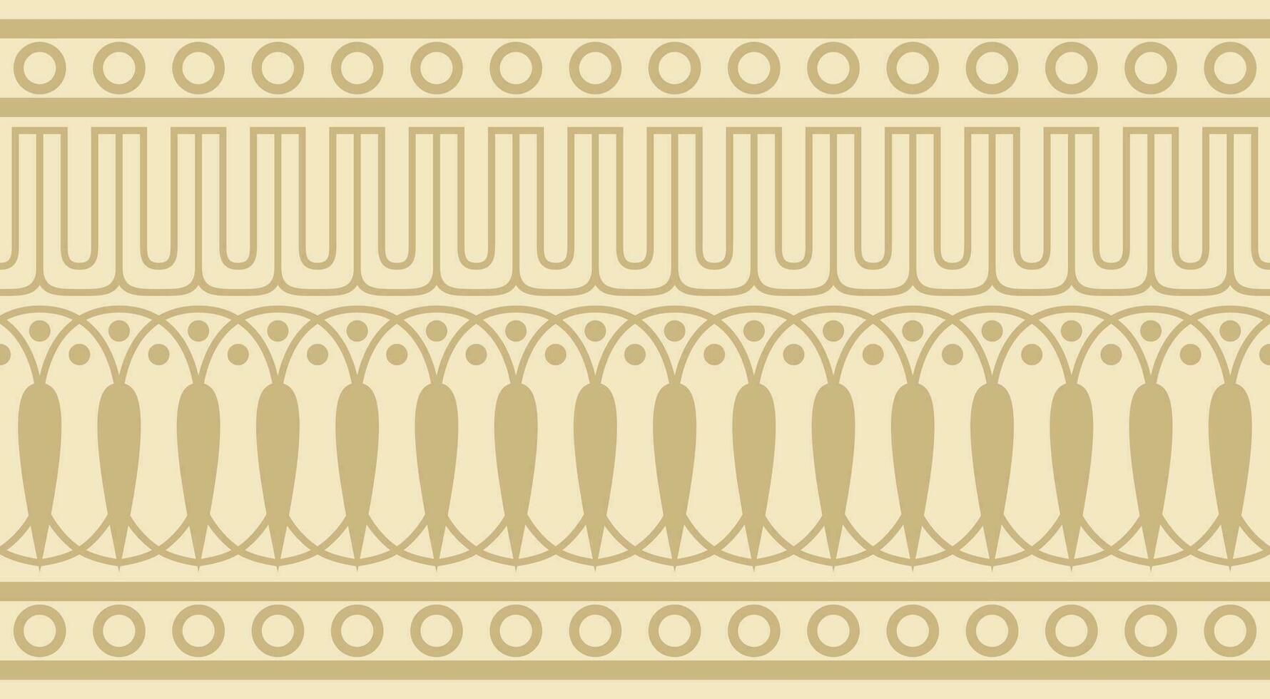 Vector gold seamless classic greek meander ornament. Pattern of ancient Greece. Border, frame of the Roman Empire