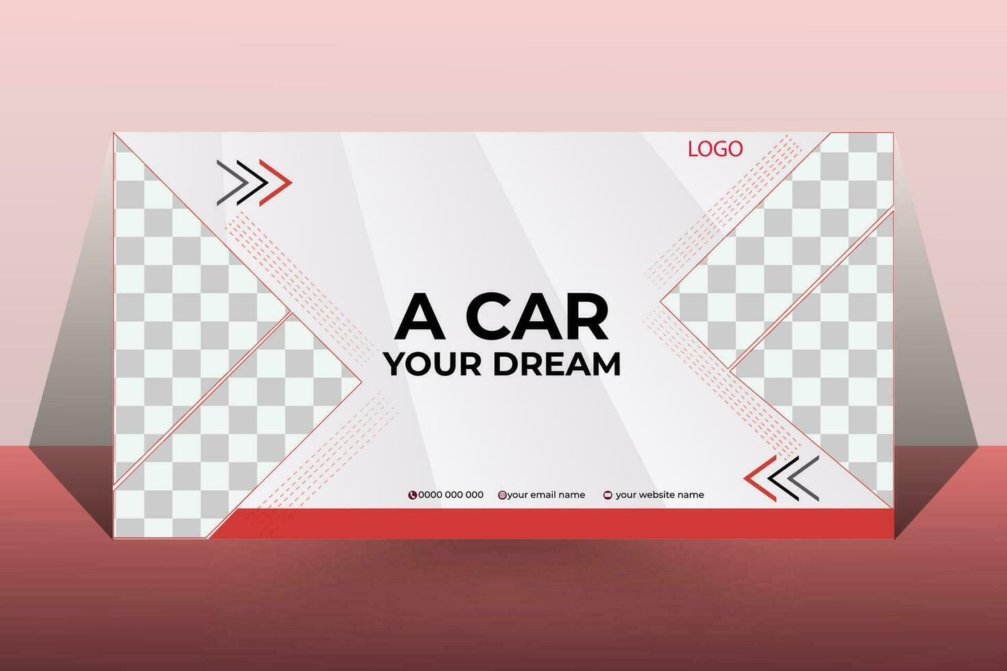 Car sale cover web banner and social media post design template vector