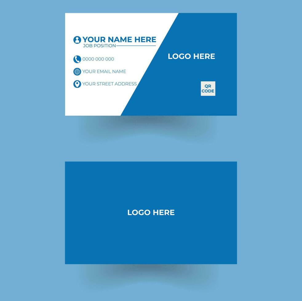 vector Creative and Clean Business Card Template with Material Design Abstract