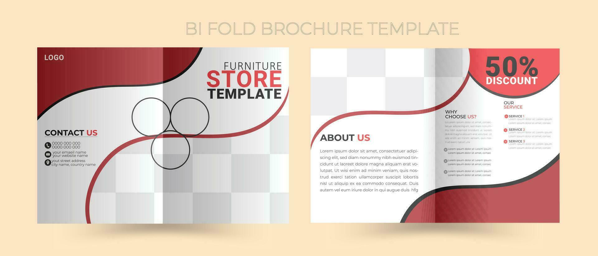 Corporate business presentation guide brochure template, Annual report, geometric business brochure design template vector