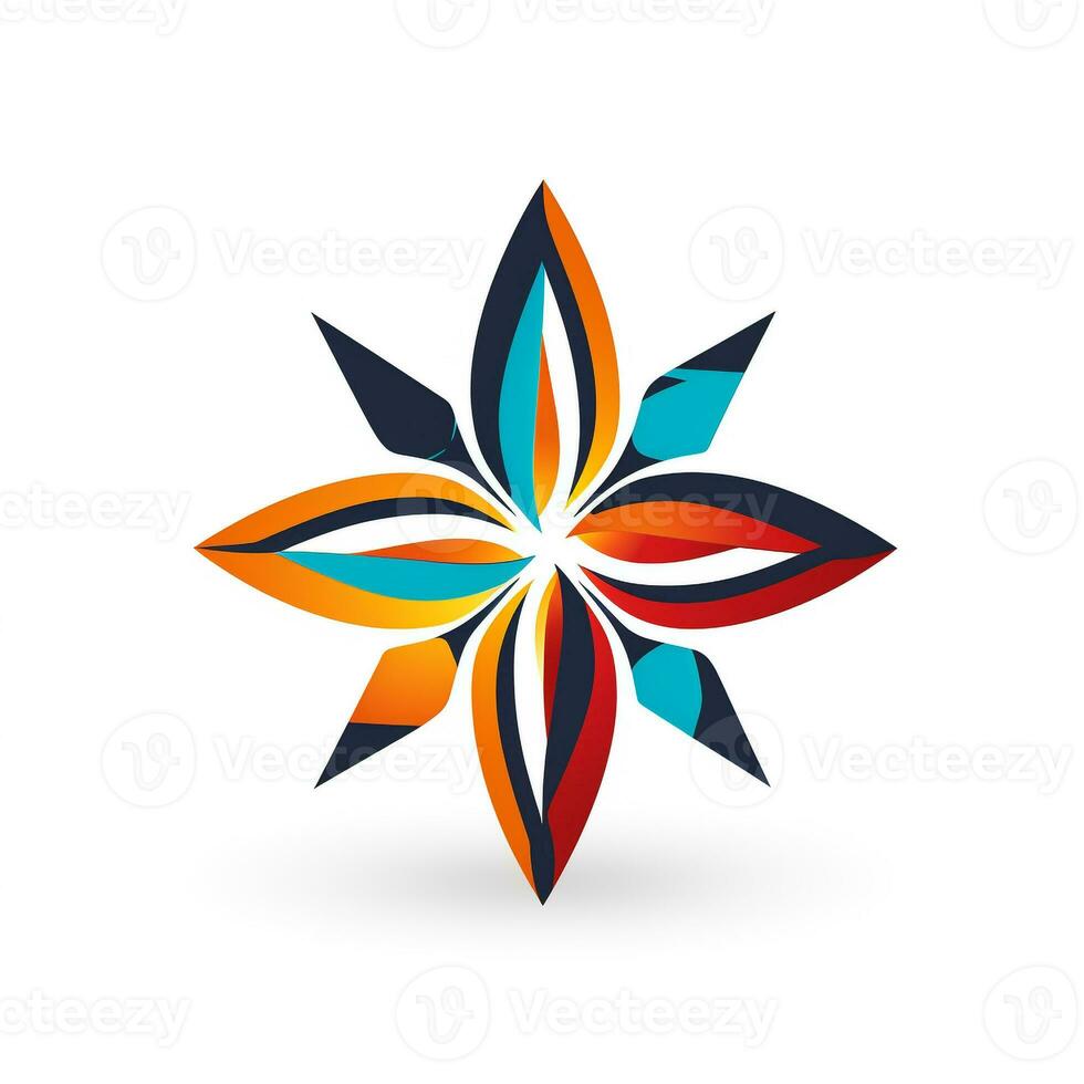 AI generated a tribal star logo. Generative AI photo