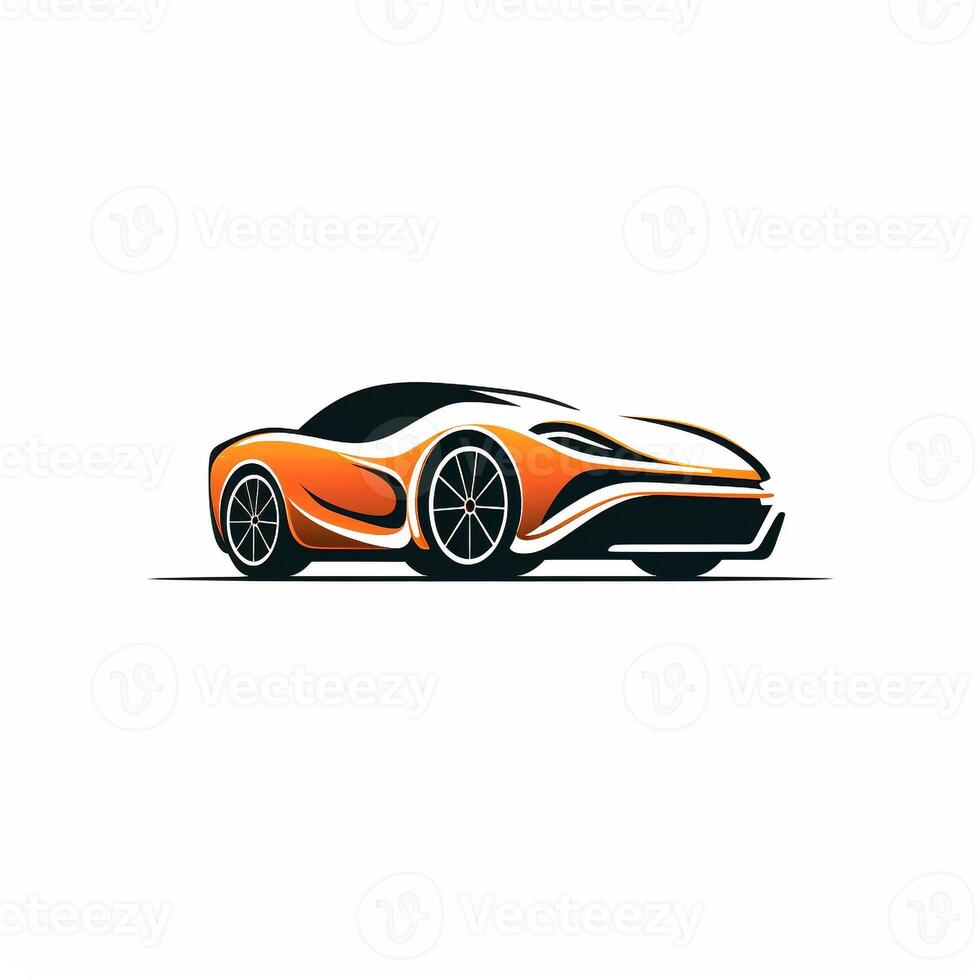 AI generated a trendy logo of a car. Generative AI photo