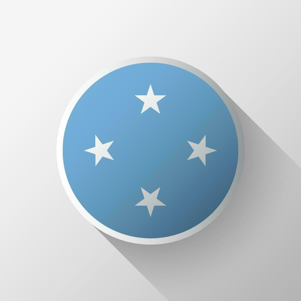 creativo micronesia bandera circulo Insignia vector