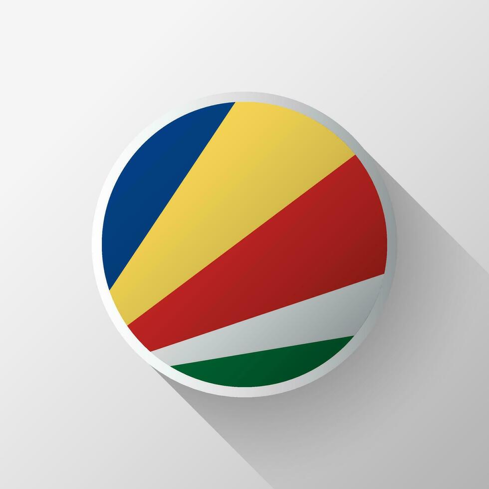 creativo seychelles bandera circulo Insignia vector