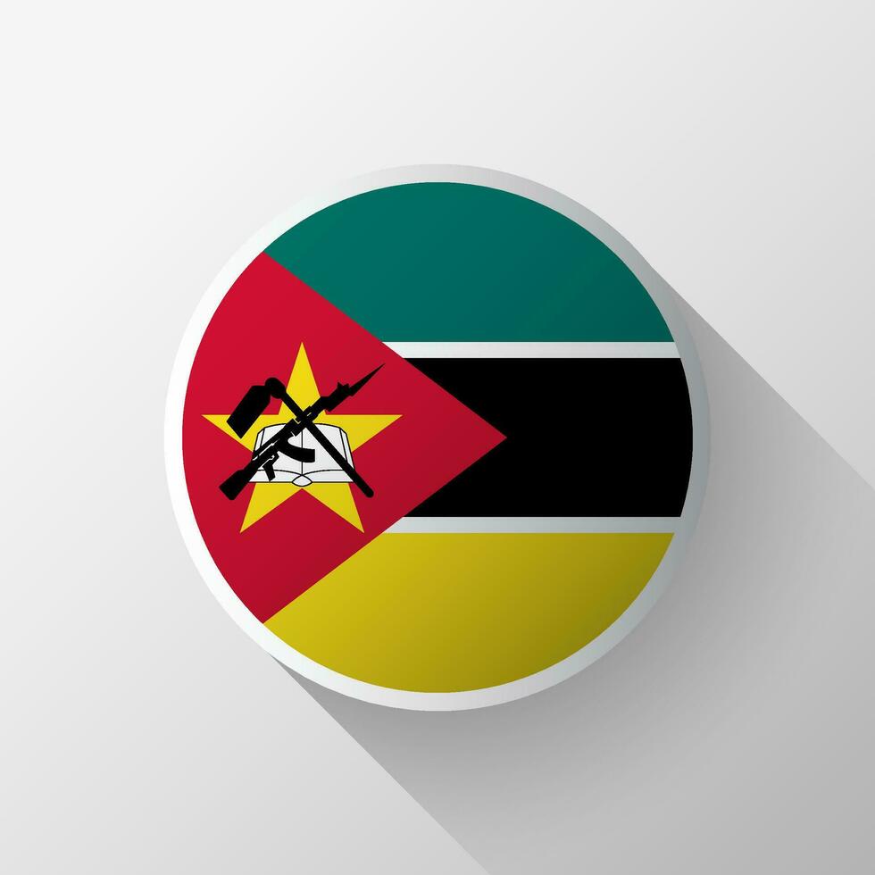 Creative Mozambique Flag Circle Badge vector