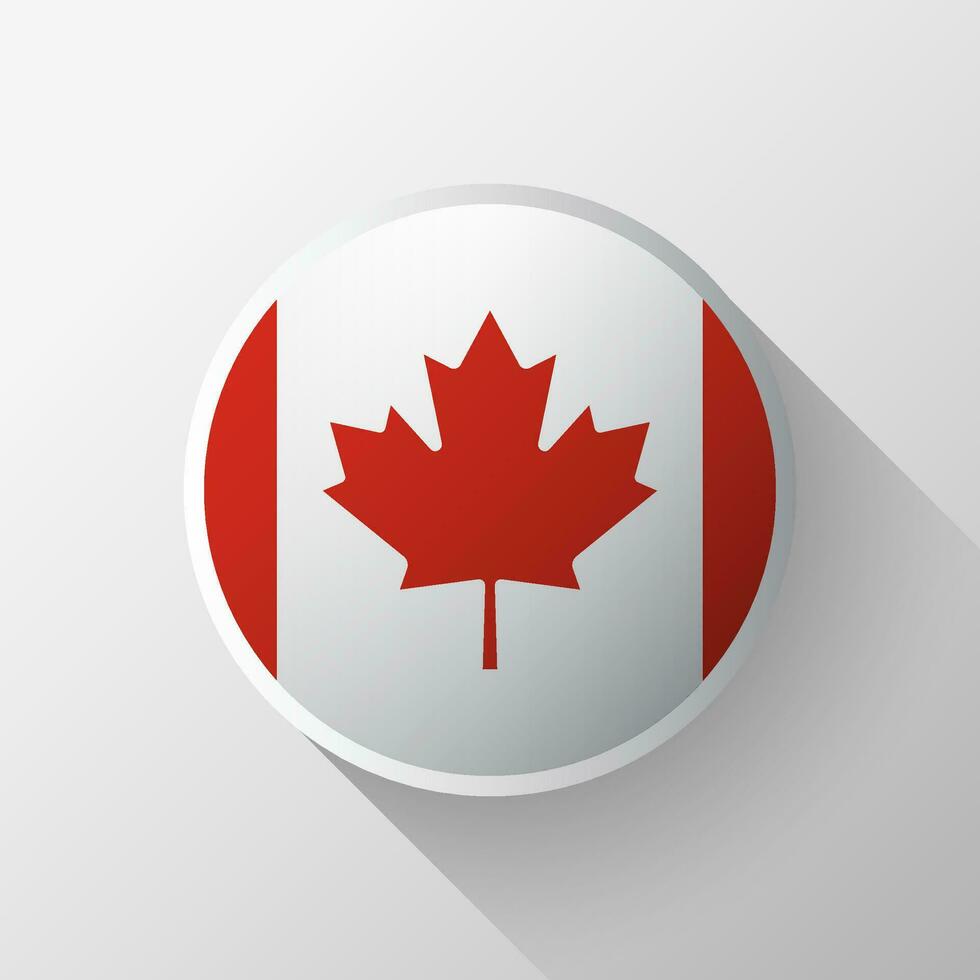 Creative Canada Flag Circle Badge vector