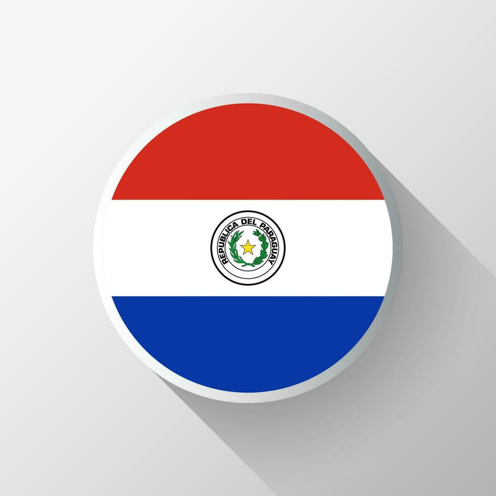 Creative Paraguay Flag Circle Badge vector