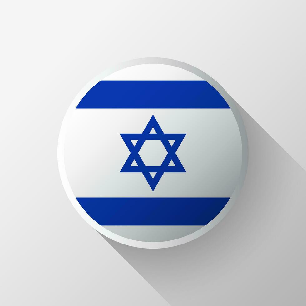 Creative Israel Flag Circle Badge vector