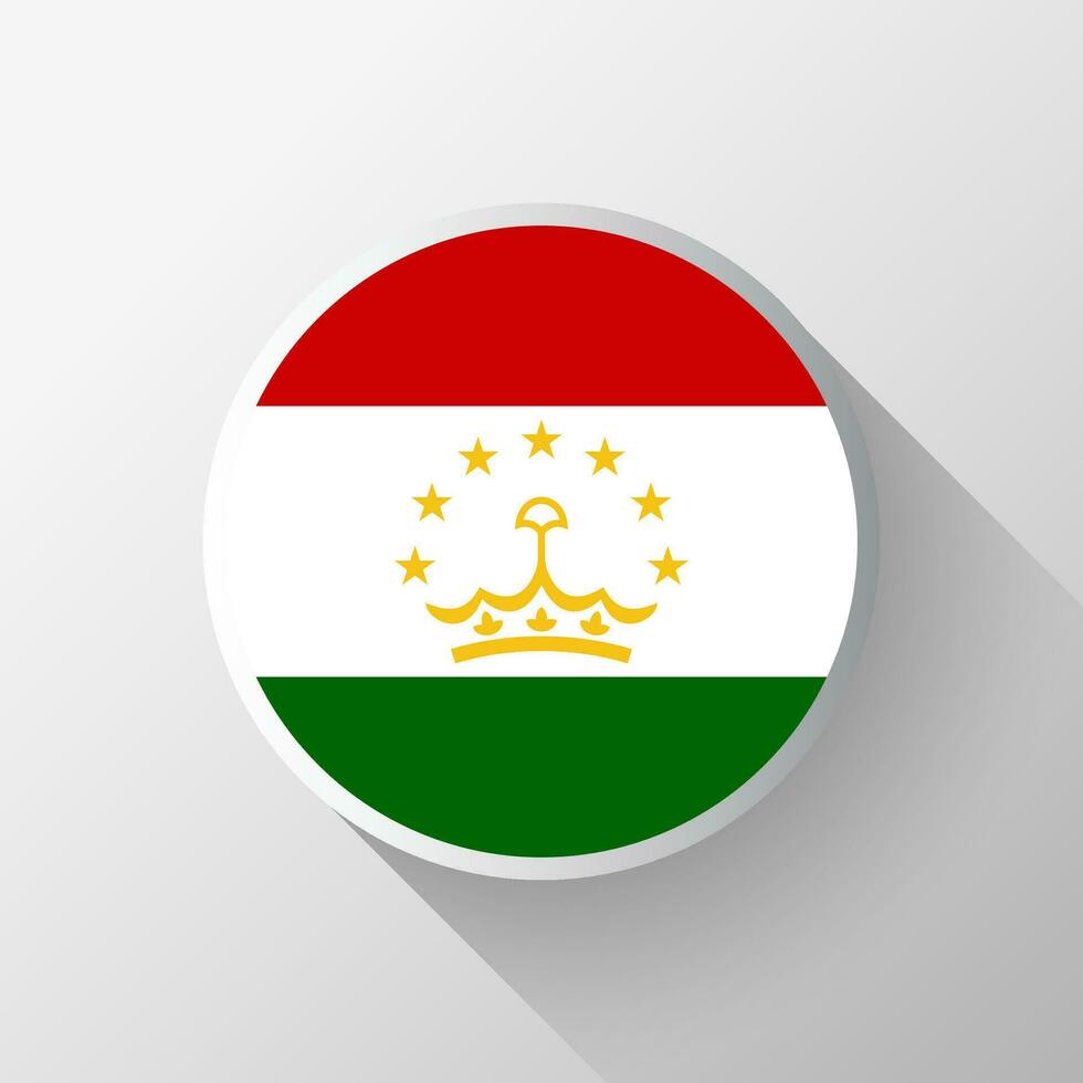 creativo Tayikistán bandera circulo Insignia vector
