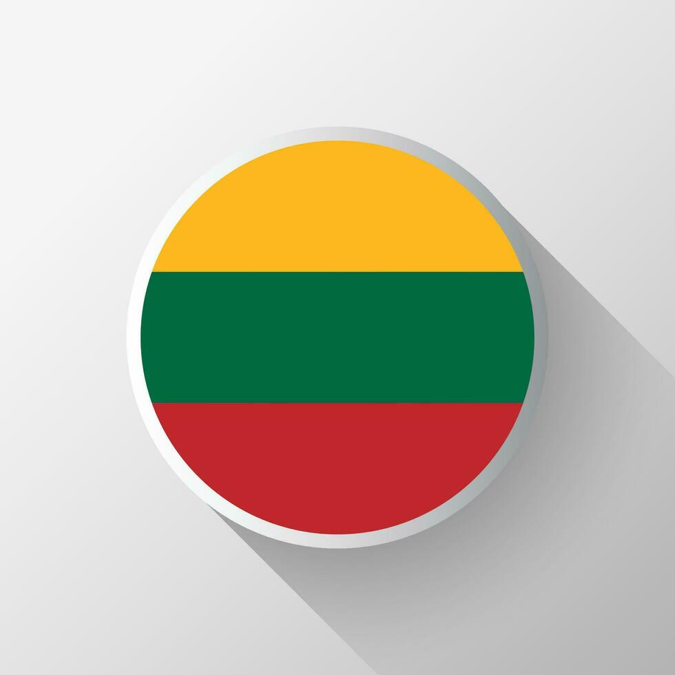 creativo Lituania bandera circulo Insignia vector